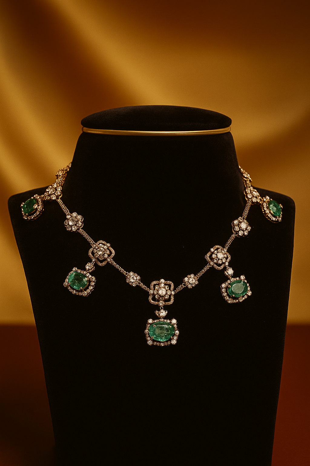 Emerald Radiance Diamond Necklace image 1