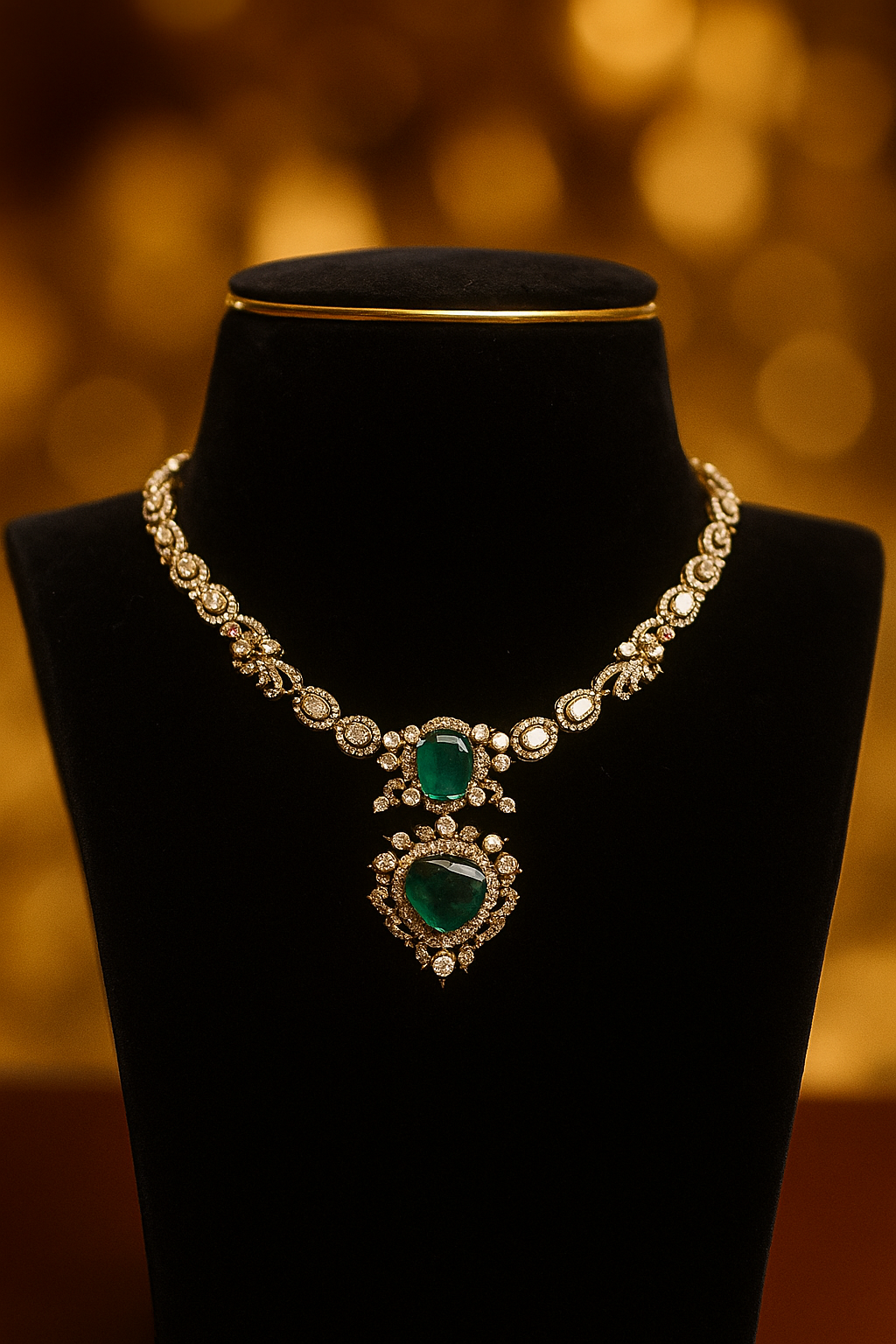 Emerald Empress Diamond Necklace image 1
