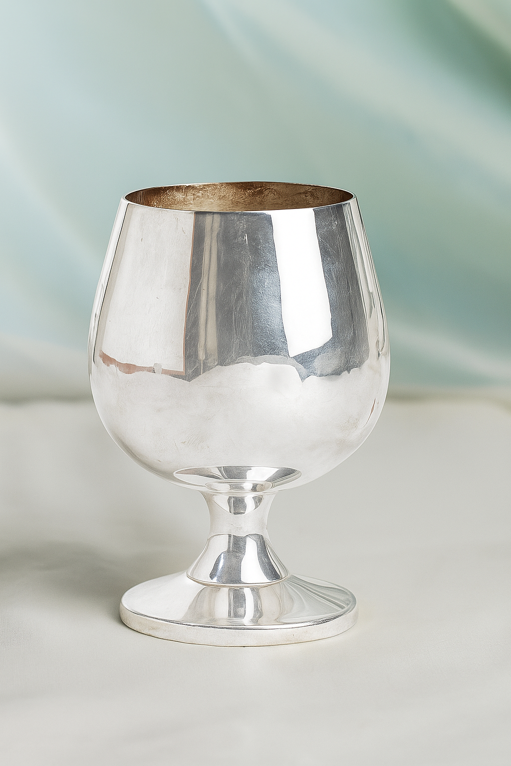 Classic Polished Silver Goblet image 1