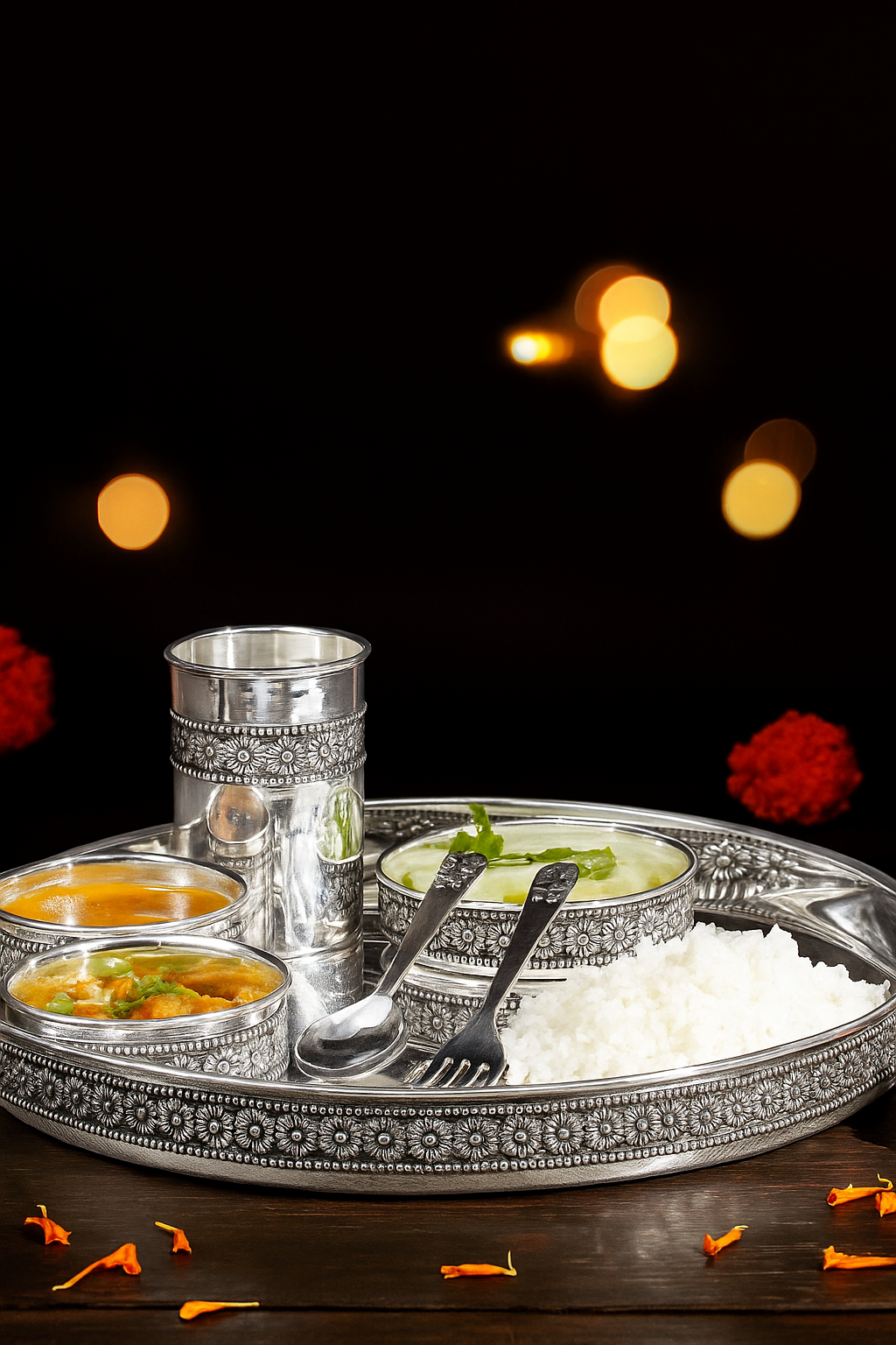 Grand Heritage Silver Thali Set image 1