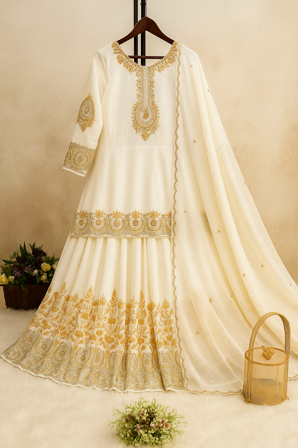 Royal Plum Embroidered Anarkali Set image 2