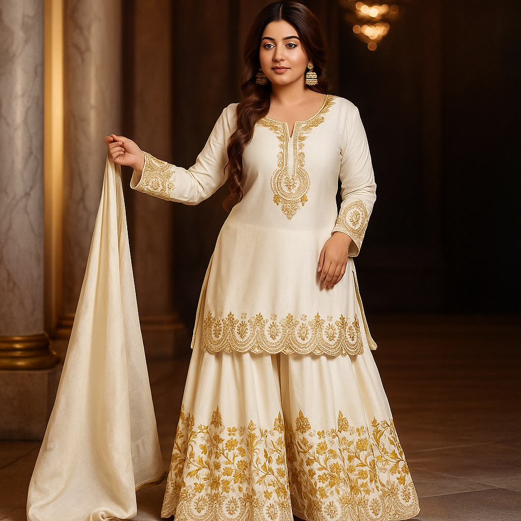 Royal Plum Embroidered Anarkali Set image 3