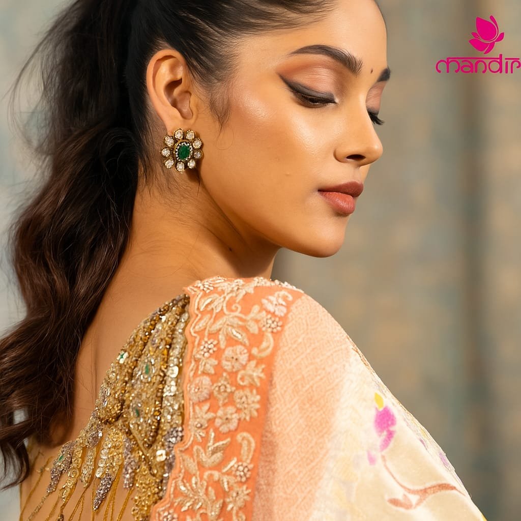 Blush Elegance Organza Saree image 1