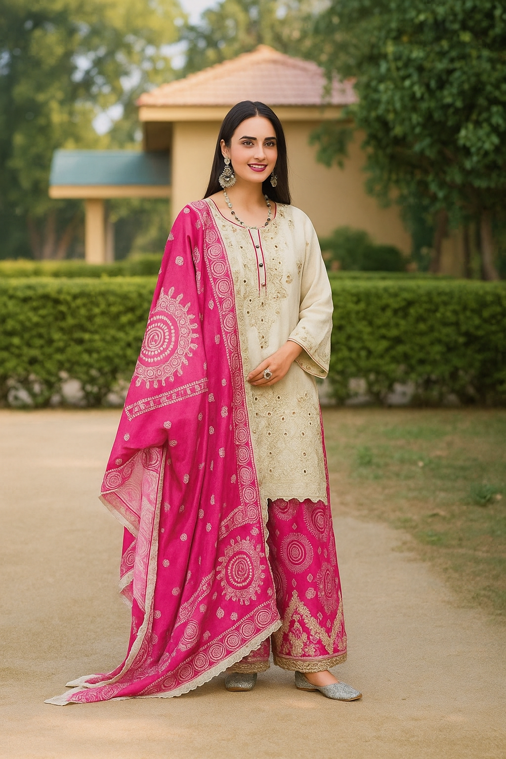 Rangriti Radiance Bandhani Sharara Set image 4