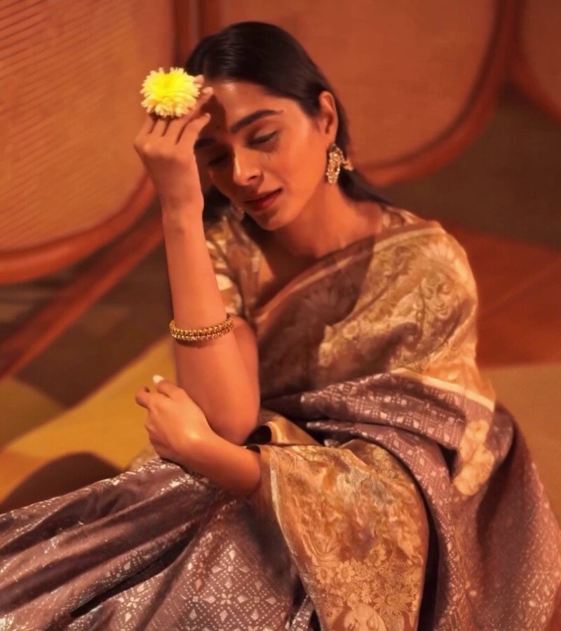 Handwoven Radhakrishna Saree image 2