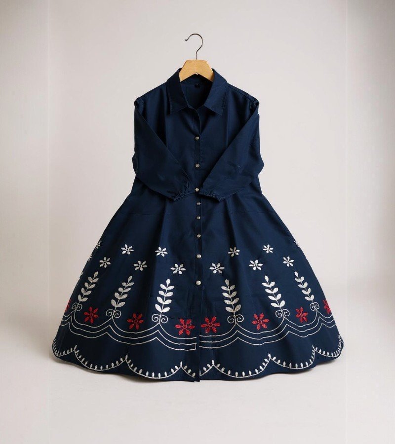 Pure Cotton Embroidered One Piece Style Kurta image 1