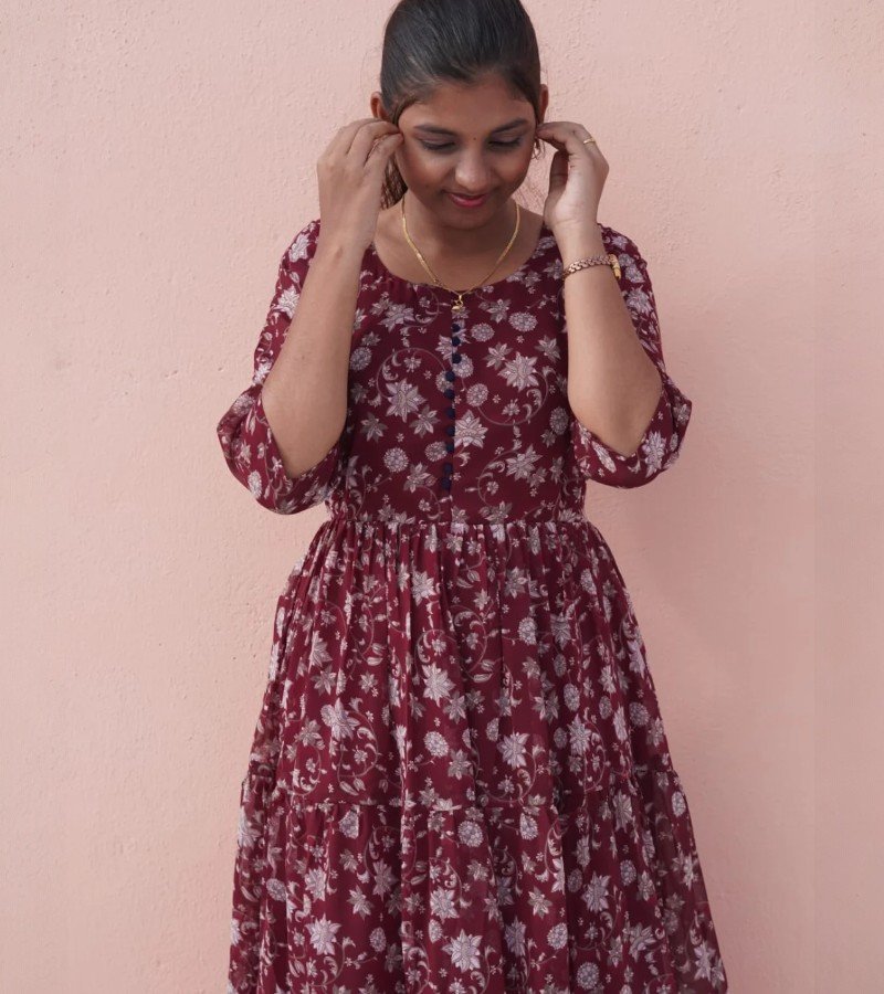 Printed Anarkali Gown image 2