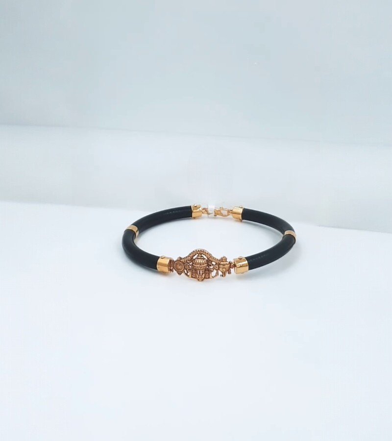 Mens Black Tube Bracelet image 2