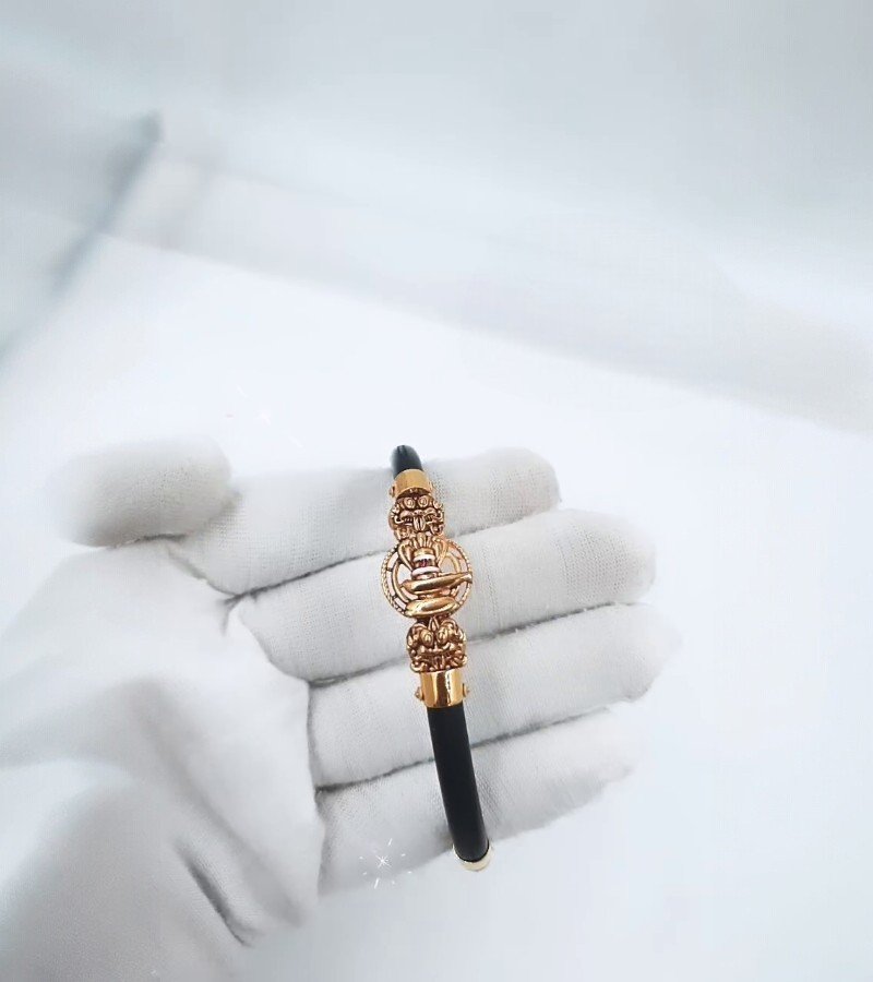 Mens Black Tube Bracelet image 3