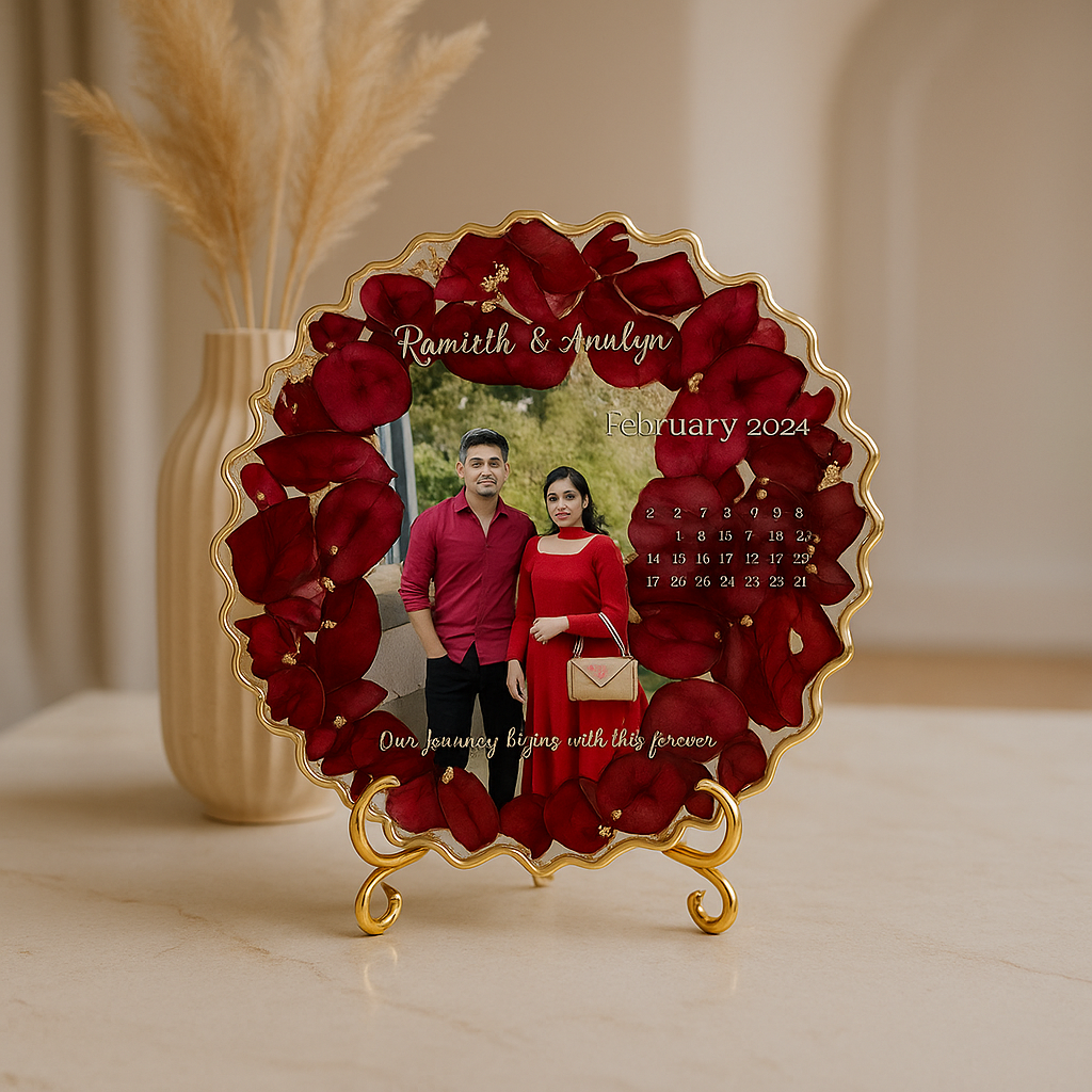 Custom Romantic Photo Calendar Frame image 1