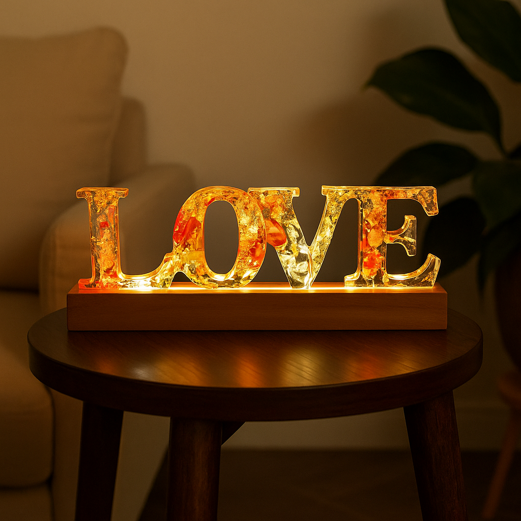 Resin Love Lamp image 1