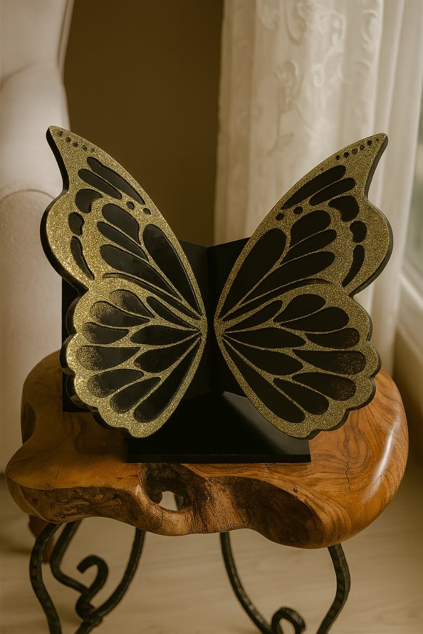 Floral Wings Resin Butterfly Decor Set with Bookmarks image 1