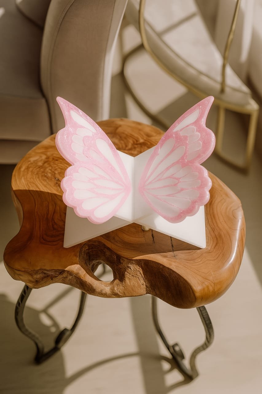 Floral Wings Resin Butterfly Decor Set with Bookmarks image 2