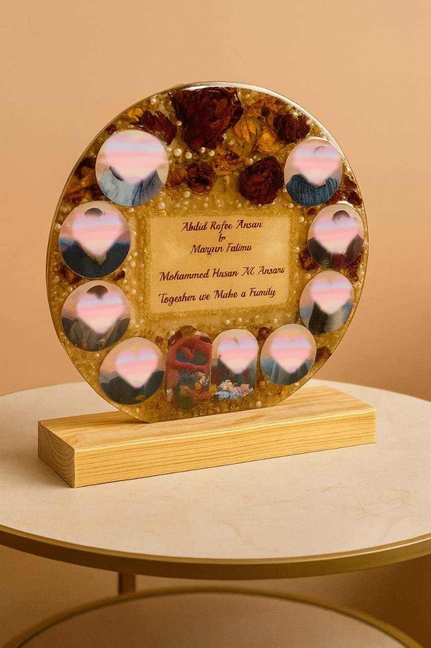 Personalized 16-Inch Resin Flower Preservation Frame image 1