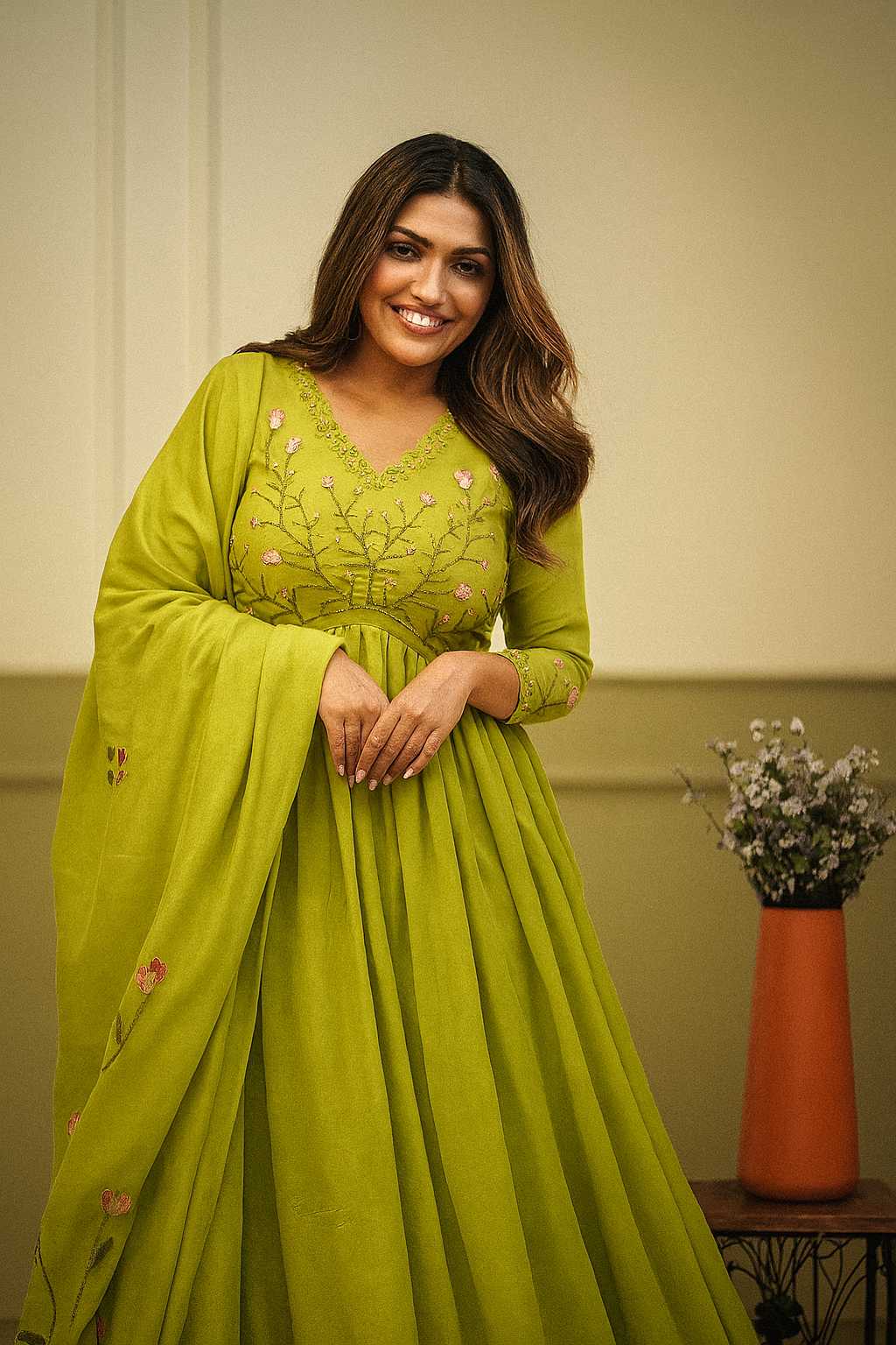 Floral Elegance Embroidered Anarkali Set image 3