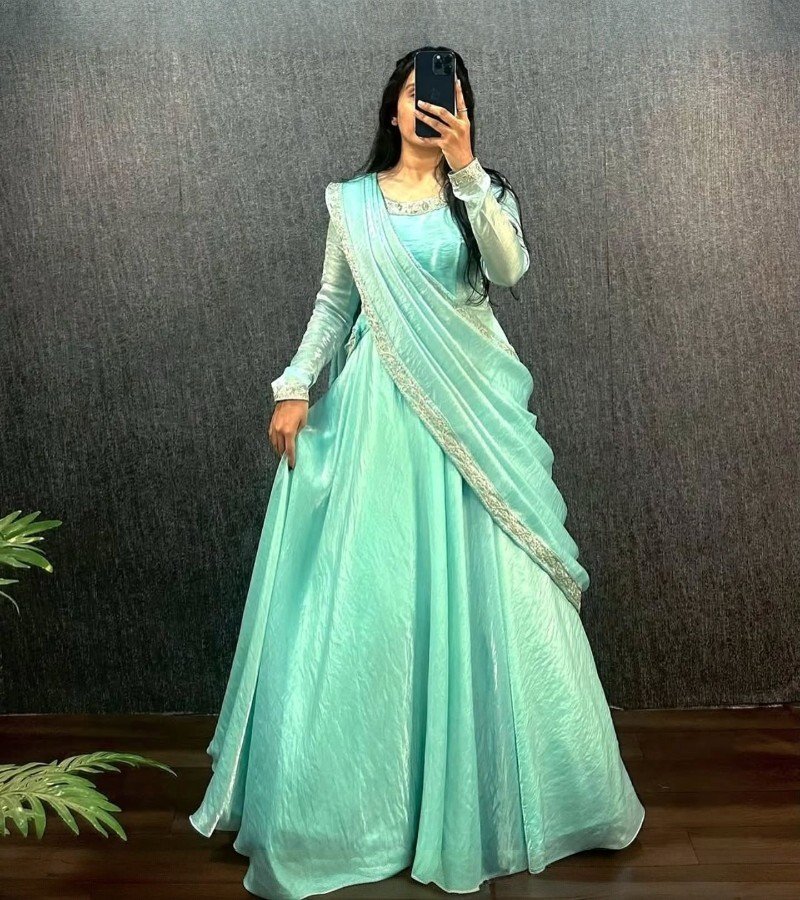 Royal Silk Flair Anarkali Set image 1