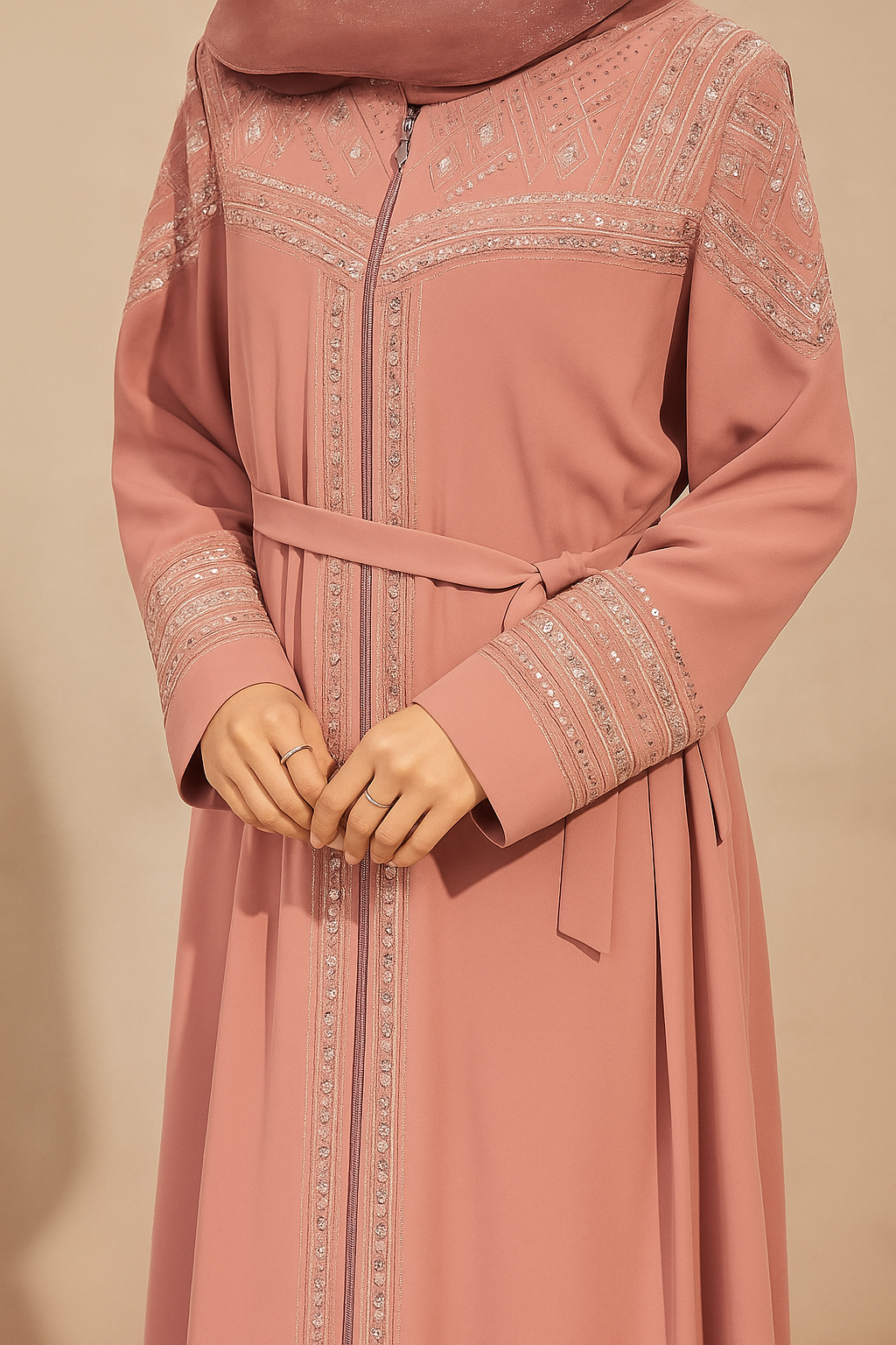 Noor Turkish Luxury Embroidered Abaya image 1