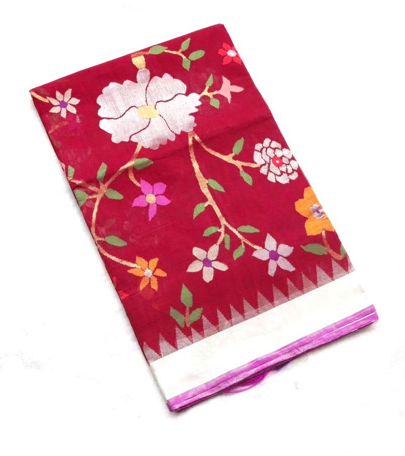 Ruby Garden Handloom Cotton Saree image 2