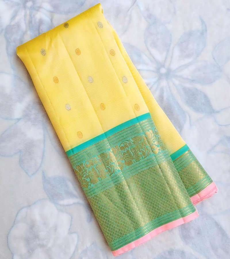 Sunshine Bloom Soft Silk Saree image 4