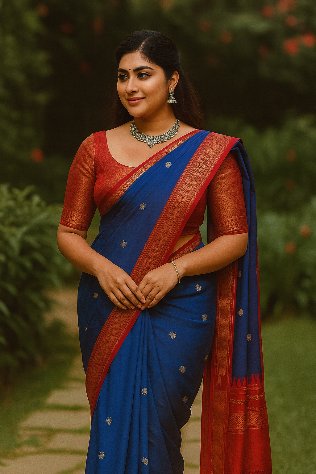 Gadwal Pattu with paithani border Saree image 1
